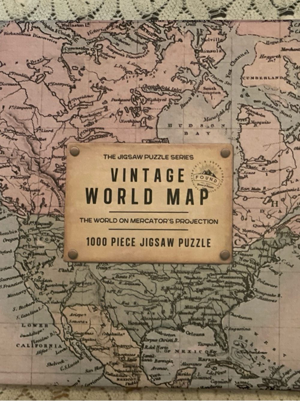 (Brand New & Factory Sealed)Vintage World Map 1000-Piece Jigsaw Puzzle